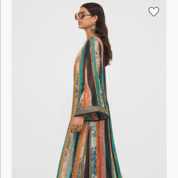 SABYASACHI x H&M. Long, straight-cut kaftan - Picture 4 of 9